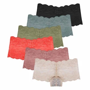 12 Pack Womens Lace Boyshorts Bikini Panties Sexy Boy Shorts Lingerie Underwear - Picture 1 of 15