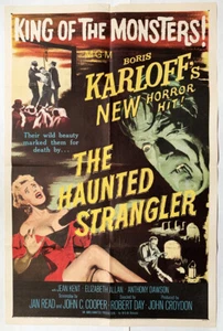Haunted Stranger Original 1SH Horror Poster 1958 Boris Karloff Great image - Picture 1 of 1