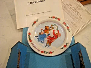 Newell Pottery Sarah Stilwell Weber Calendar Series December Collector’s Plate - Picture 1 of 6