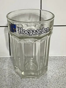 HEAVY VERTICALLY RIBBED PINT GLASS 'HOEGAARDEN' CROWN MARK 303 OKTOBERFEST - Picture 1 of 7