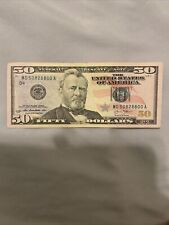 New Listing50 dollar bill us paper money Serial Number: Md 50828800 A