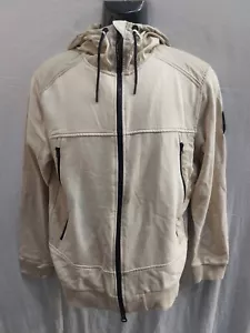 Marshall Artist Modern Tailoring Overdyed Compacta Zip Through Hoodie, Beige- L - Picture 1 of 8