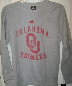 ADIDAS OU Sooners Thermal Shirt Boys Youth  Size 18 / 20 NWT  - Picture 1 of 1