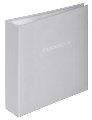 Slip In Photo Album Hold 200 6 x 4 Photos (10x15cm) Photographs Memo Area Silver - Image 1 of 3
