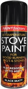Heat Resistant Matt Black Spray Paint Stove High Temperature BBQ 400ml - Picture 1 of 1