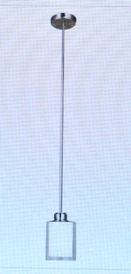 Design House Oslo Collection Mini Pendant Satin Nickel Finish Light Fixture - Image 1 of 4