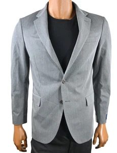 Polo Ralph Lauren Mens Sport Coat New 38 R Gray Solid Two Button Pockets - Picture 1 of 7