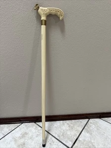 Designer Hand carved Ram Head handle Wooden Walking Stick Adult Cane - Picture 1 of 10