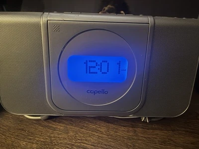 Capello CR25 CD Dual Alarm Clock - Gray Works And Tested Sounds Great - Image 1 of 4