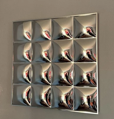 Original Turner Convex Bubble Mirror Op Art 24” X 24” - Image 1 of 4