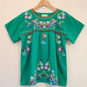 YZXDORWJ Bauern Top XL bestickt Blumen Boho künstlerisch mexikanisch künstlerisch Baumwolle - Bild 1 von 16