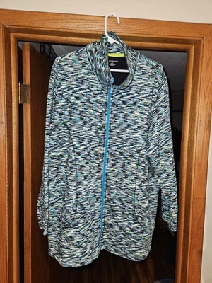 Catheines Full Zip Multicolor Sweatshirt w Pockets Size 2X Foto 1 de 4