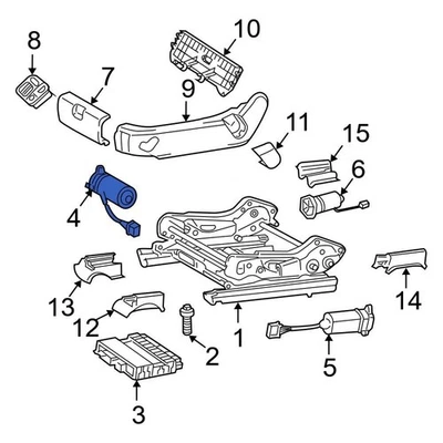 For Mercedes-Benz CLK350 2006-2009 Mercedes-Benz 2038201242 Front Seat Motor - Image 1 of 2
