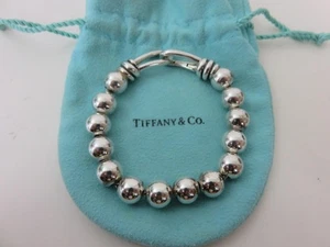 Tiffany & Co Paloma Picasso Bracelet Sterling Silver 10mm Bead Ball Knot 7.5" - Picture 1 of 8