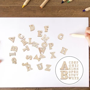 100/200Pcs dumpty toys small wooden letters for crafts Mini Unfinished - Picture 1 of 12