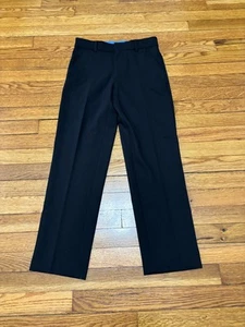 IZOD Boy's Dress Pants Size 12 Regular Black Flat Front Stretch Poly Rayon NWT - Picture 1 of 6