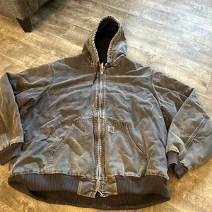 Abrigo Chaqueta Abrigo XXL Alto Envejecido Vintage Carhartt J130 PTL Gasolina Con Capucha - Imagen 1 de 14