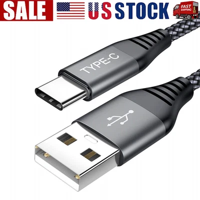 Braided USB C Type C Fast Charging Data Cable Cord for iPhone 17 Pro Max 16 lot - Image 1 of 4