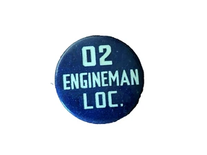 Eisenbahn Lokomotive Engineeman Mitarbeiter ID Pin Pinback Button Phila Abzeichen Vintage - Bild 1 von 21