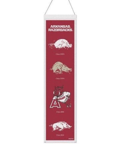 ARKANSAS RAZORBACKS EVOLUTIONS BANNER EMBROIDERED WOOL 8"X32" W/ HANG ROPE Cover