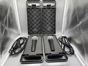 (2) Rockville Dynamic Podcast Microphones+Stands+Cables - Picture 1 of 9