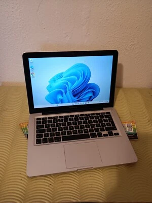 MACBOOK 5.1 13,3 A1278 2010 core 2 nvidia  8gb 128gb ssd m2 windows 11 - Immagine 1 di 4