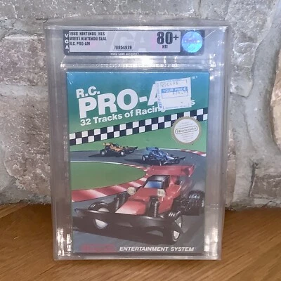 Brand New NES RC Pro-Am 1988 Factory Sealed VGA 80+ Silver H-Seam Graded Game - Image 1 of 4