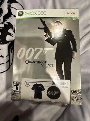 JAMES BOND 007: QUANTUM OF SOLACE xbox 360 Bundle + T-SHIRT NEW FACTORY SEALED! - Image 1 of 4