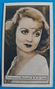 Australia 1930s Trade Card Smile Away Film Star Series #36 Constance Bennett  - Picture 1 of 2