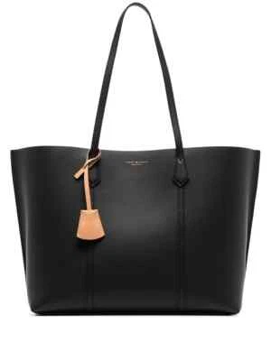 NWT TORY BURCH Perry Triple Compartment Leather Shoulder Tote BLACK AUTHENTIC - Image 1 of 4