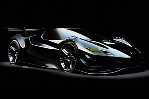 Ferrari 296 GT3 in Black Poster 24x36 inch - Picture 1 of 1