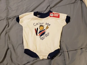 BABY 6 MONTHS WHITE PENN STATE BODYSUIT ONE PIECE BY RABBIT SKINS NEW! - Picture 1 of 5