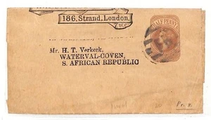 GB *W.H.SMITH*NEWSPAPER WRAPPER Strand London Postal Stationery S.Africa WW51 - Imagen 1 de 3