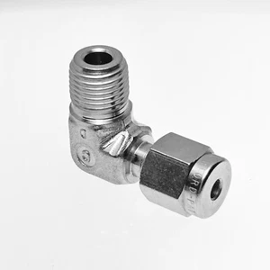 Swagelok 316 Grade SST Winkelverschraubung 1/8" Rohr Außendurchmesser x 1/8" M NPT PN SS-200-2-2 - Bild 1 von 3