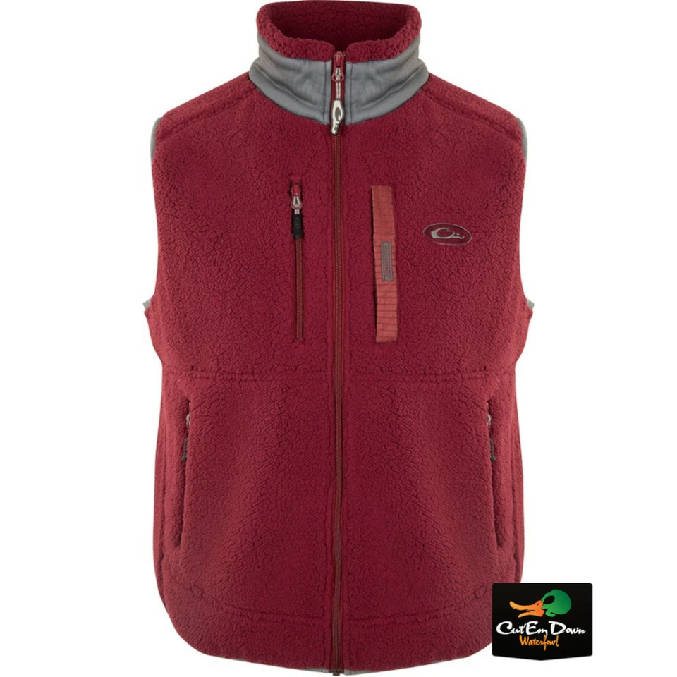 NEW DRAKE WATERFOWL SHERPA FLEECE LAYERING VEST - Image 1 of 1