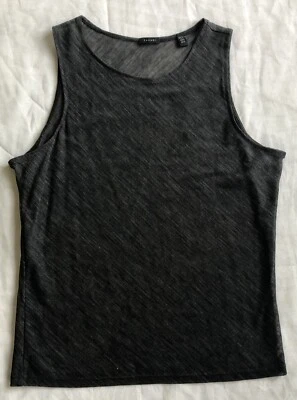 Camiseta sin mangas de colección años 90 de diseñador gris melange 19” mezcla de lana ~ talla XS ~ corta ligera Foto 1 de 4