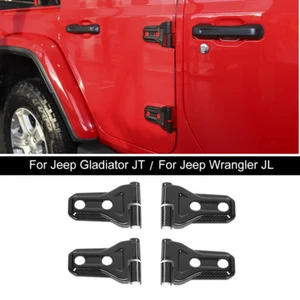 For 2018+ Jeep Wrangler JL JT 2Door Exterior Door Hinge Cover Trim Carbon fiber - Picture 1 of 7