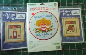 Nuevo Kit Artesanía Navidad Punto de Cruz Contado De Colección Patrones Noche Santa y Noel - Imagen 1 de 5