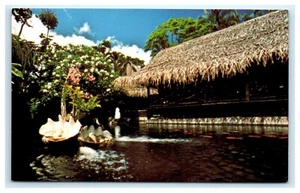 POSTAL The Willows Honolulu Hawaii Jardín Restaurante Piscina con Carpa de Colores - Imagen 1 de 2