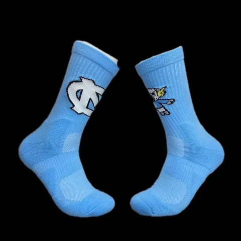 North Carolina Tar Heels NCAA College Basketball Middle Socks Large - Blue - L Cover