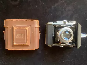 Rare!! VINTAGE ZENOBIA FILM CAMERA WITH 75MM F3.5 HESPER DOC-Rapid LENS case - Picture 1 of 8