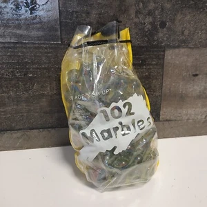 Marbles Cat Eye 102 Tri Colored Glass Pk W/ Carry Bag - Picture 1 of 12