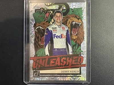 Denny Hamlin 2023 Panini Donruss Unleashed Insert. Card u6. - Image 1 of 2