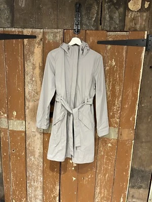 Eastern Mountain Sports Hooded Jacket Women's Size Small Grey Collared Belted - Image 1 of 4