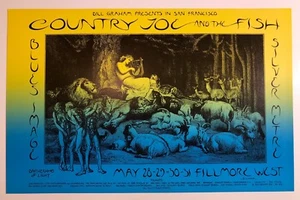 1970 COUNTRY JOE & THE FISH BLUES IMAGE BILL GRAHAM FILLMORE POSTER BG 236 MINT - Picture 1 of 1