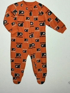 Philadelphia Flyers NHL Orange Baby Team Allover Print Full-Zip Sleeper - NWT - Picture 1 of 5