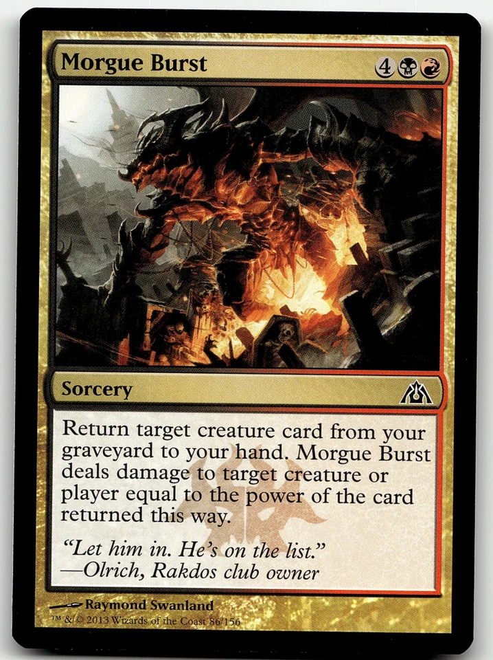 MTG Morgue Burst Dragon's Maze 86/156 Regular Common - Image 1 of 1
