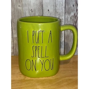 Rae Dunn Green I Put A Spell On You Coffee Mug Cup Halloween - Picture 1 of 8