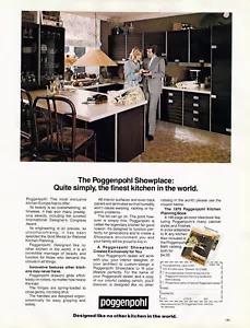 Print Ad 1979 Poggenpohl Showplace The Finest Kitchen in The World Vintage - Picture 1 of 3