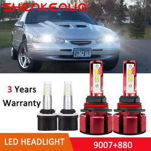 For Ford Thunderbird 1994-1997 6000K 4X LED Headlight Dual Beam+Fog Light Bulbs - Bild 1 von 12